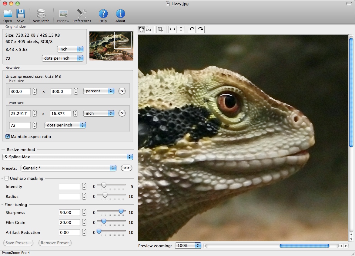 PhotoZoom Pro 5 for Mac