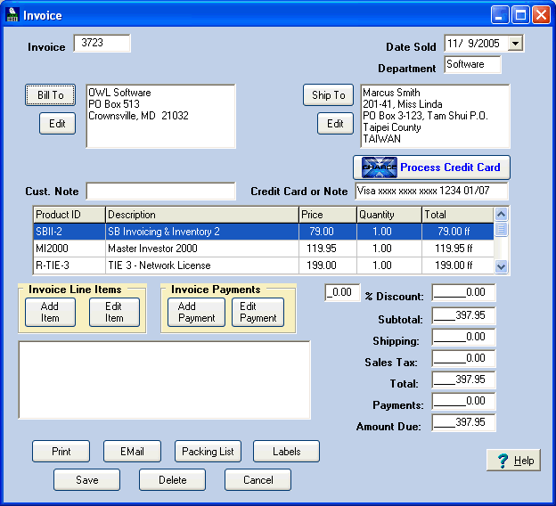 Simple Business Invoicing & Inventory