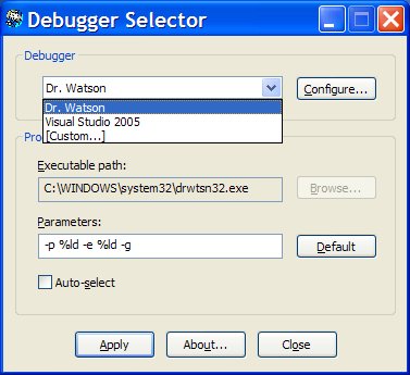 Debugger Selector