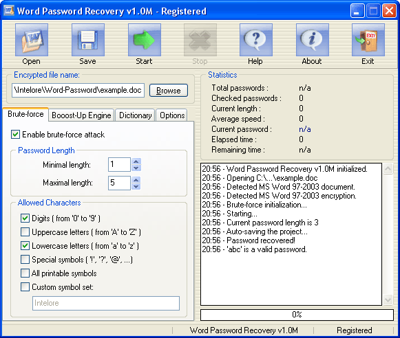 Word Password Recovery