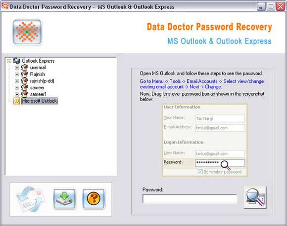 Recover Outlook Password