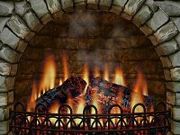 3D Realistic Fireplace Screen Saver