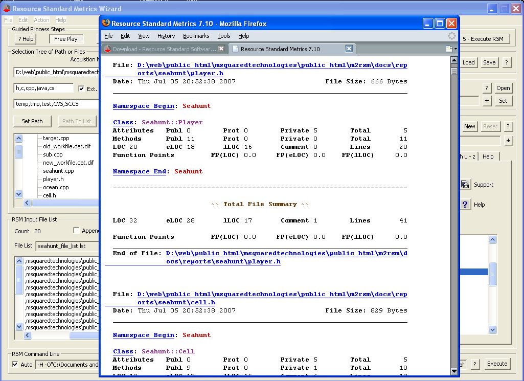 Resource Standard Metrics C C++ C# Java