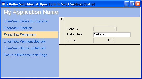 A Better Switchboard for MS Access