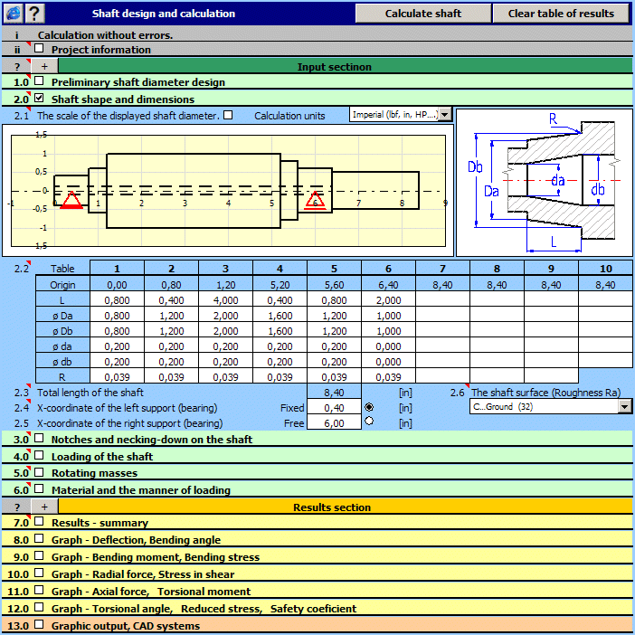 MITCalc Shafts Calculation