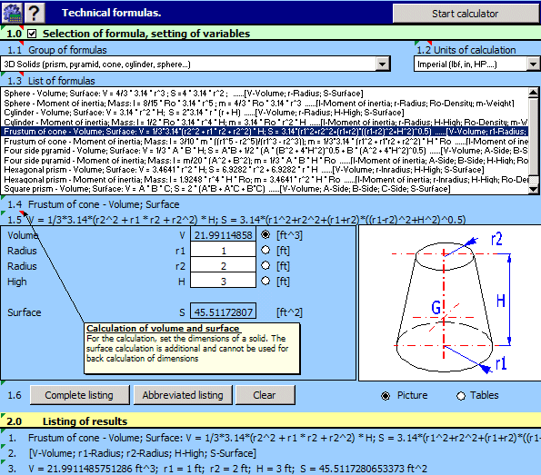 MITCalc Technical Formulas and Tools