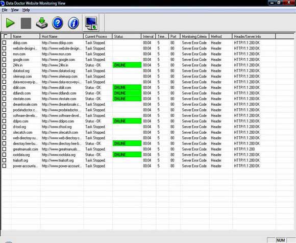 Web Site Monitoring Program