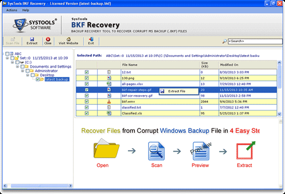 Restore BKF File