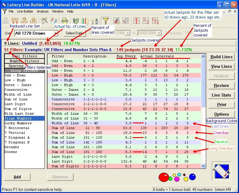 LotWin 2010 Lottery Line Builder