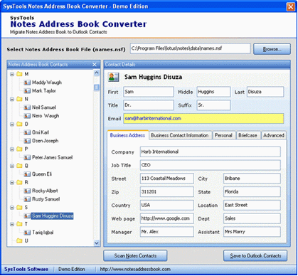 Export Lotus Notes Address Book