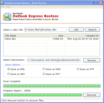 DBX Recovery Tool