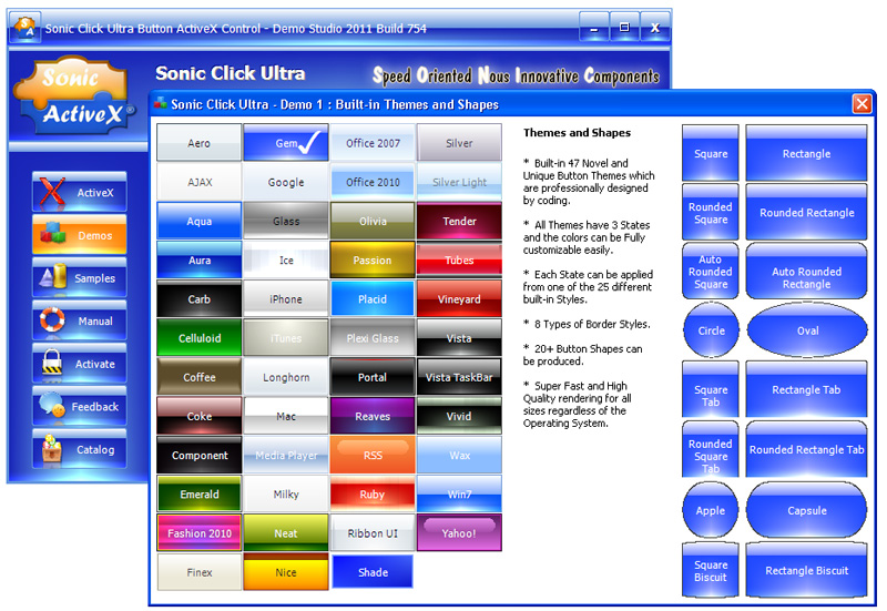 Sonic Click Ultra Button ActiveX Control