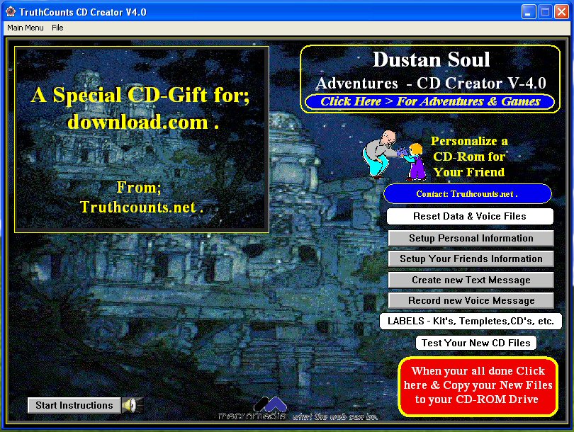 Dustan Soul Adventures CD/DVD Creator