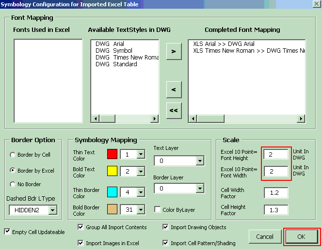 AutoCAD Excel Office2CAD