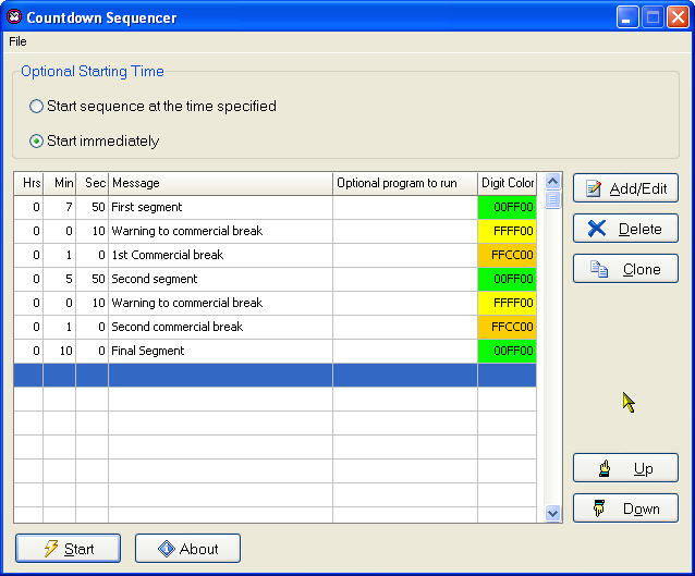 Countdown Sequencer