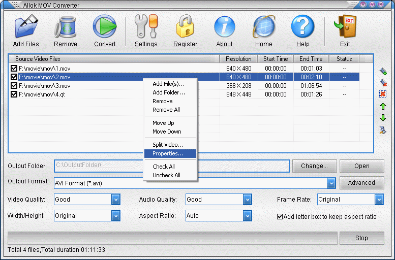 Allok MOV Converter