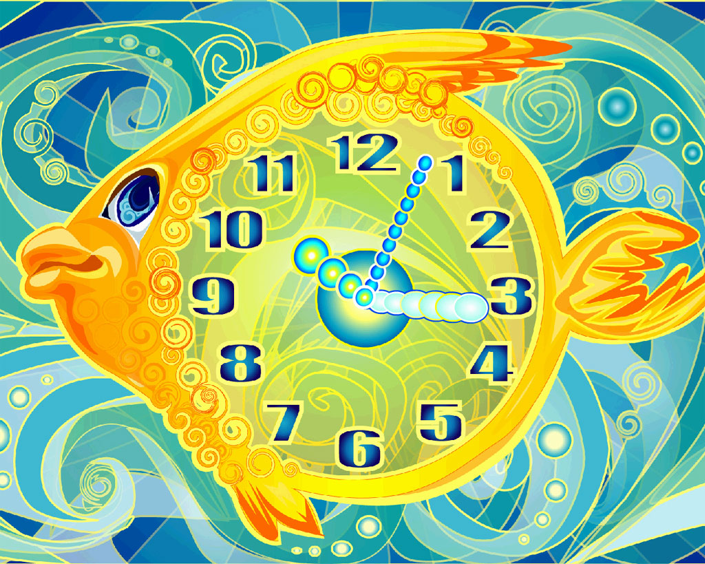 Gold Fish Clock ScreenSaver