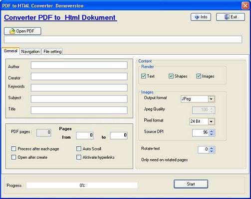 PDF to HTML Converter