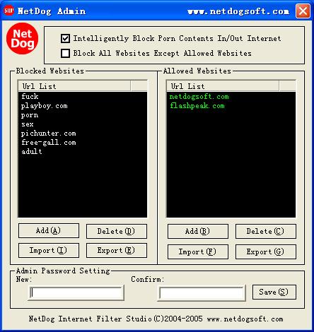 NetDog Internet Filter