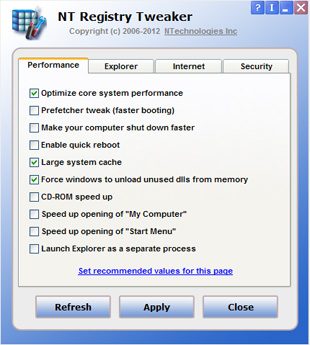 NT Registry Tweaker