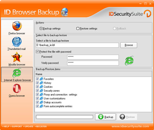 ID Browser Backup