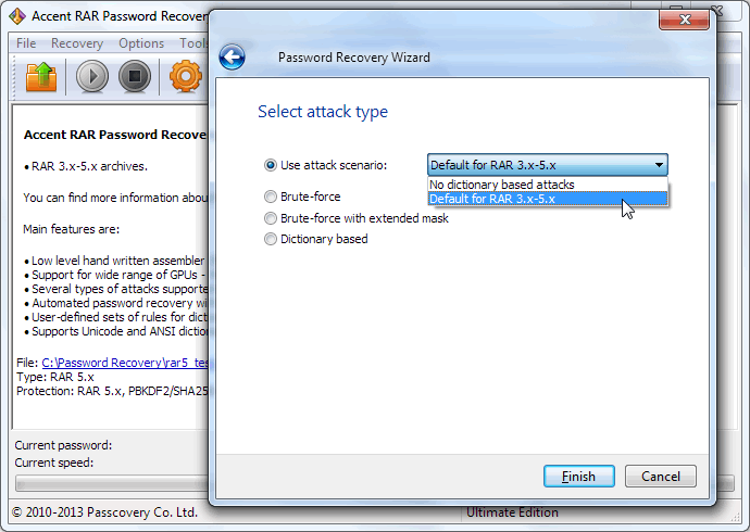 Accent RAR Password Recovery