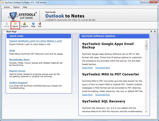 Outlook to NSF Conversion